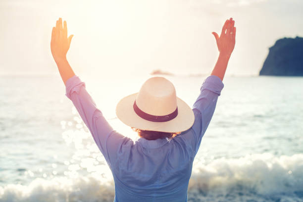 istock Woman enjoying the nature 1023623248