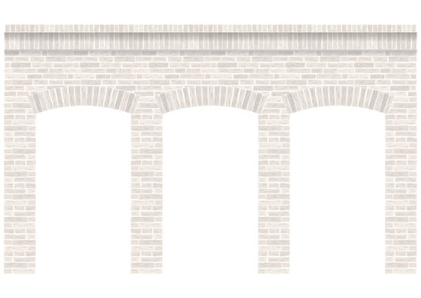 istock Vintage arcade of the masonry. Wall and facade 1023627406