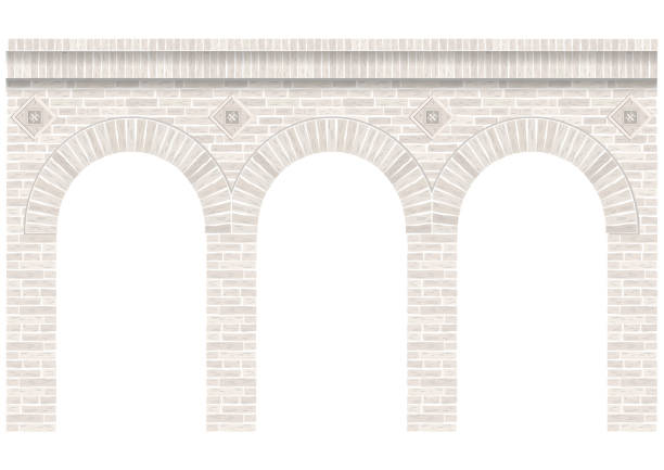 istock Vintage arcade of the masonry. Wall and facade 1023627416