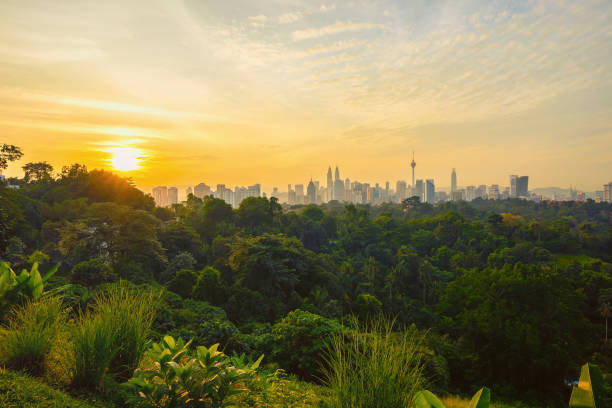 istock Sunrise at Kuala Lumpur city skyline 1023627680
