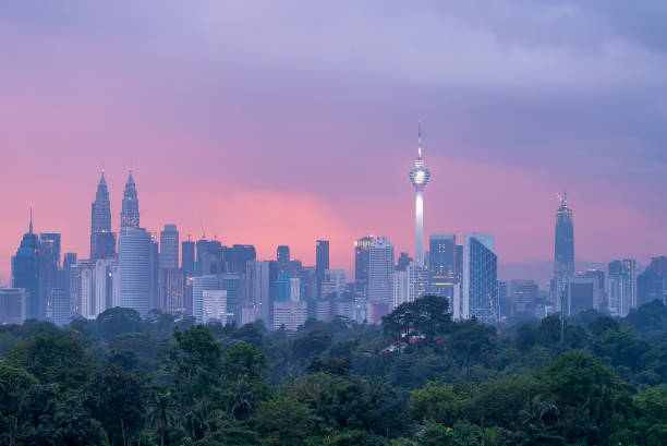 istock Sunrise at Kuala Lumpur city skyline 1023627720