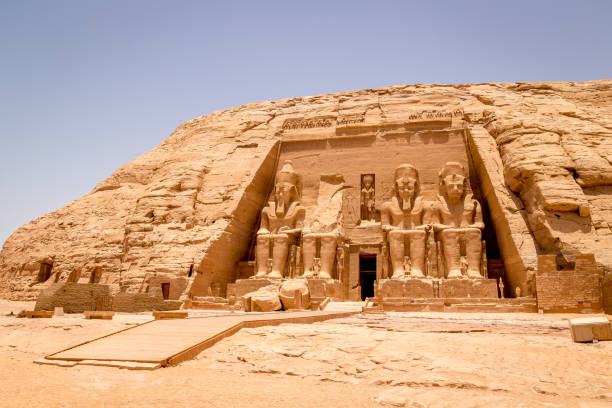 istock Statues in front of Abu Simbel temple in Aswan Egypt 1023629306
