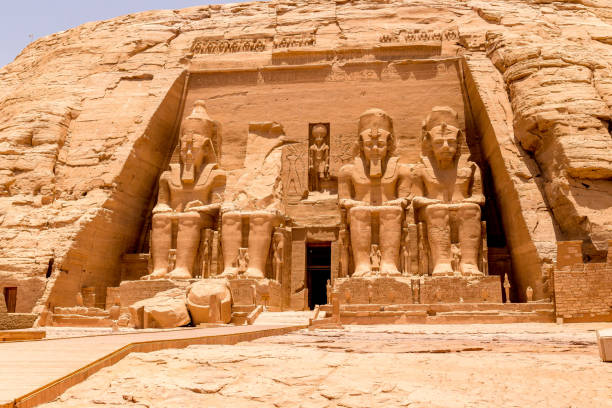 istock Statues in front of Abu Simbel temple in Aswan Egypt 1023629314