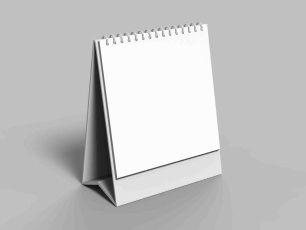 istock Blank desk top calendar isolated on white background for mock up and print designs. 3d render illustration. 1023642130