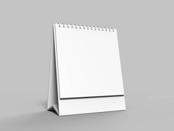 istock Blank desk top calendar isolated on white background for mock up and print designs. 3d render illustration. 1023642200