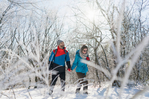 istock Couple of enthusiasts exploring the forest 1023653390