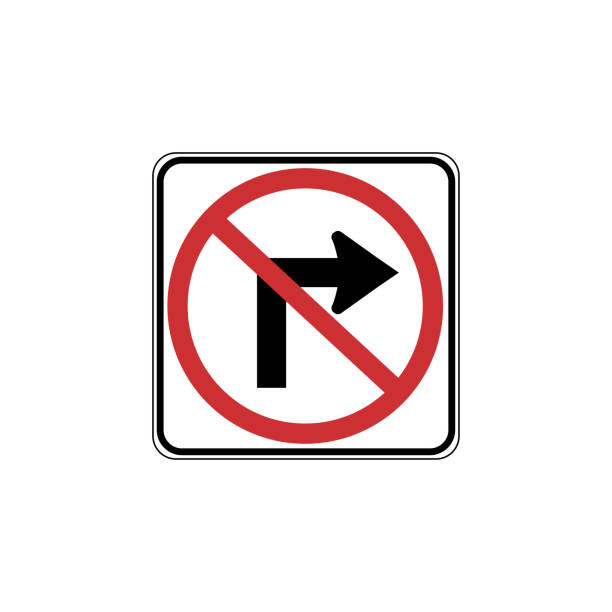 istock USA traffic road signs. no right turn. vector illustration 1023659182