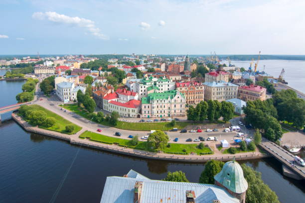 istock Vyborg old town skyline, Russia 1023665674