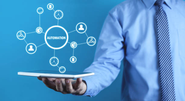 istock Business concept. Improving productivity, reliability and business processes. Automation concept 1023671664