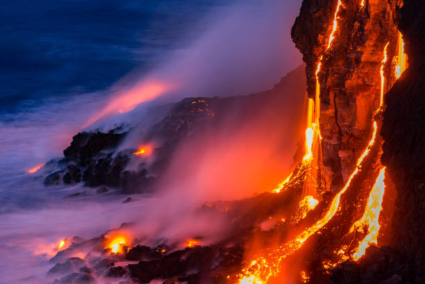 Lava Falls at Kilauea 14 stock photo
