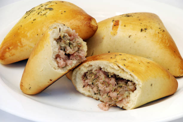 istock Brazilian snack. Meat Esfiha 1023683360