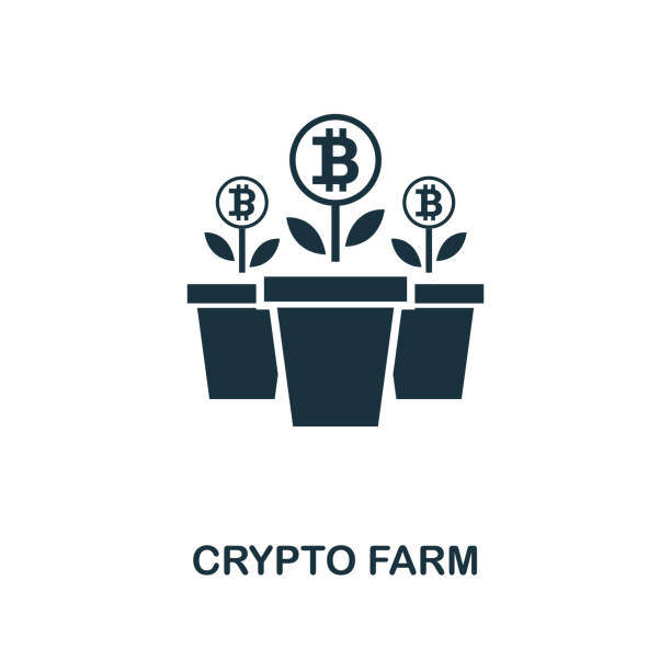 Crypto Farm icon. Monochrome style design from crypto currency icon collection. UI. Pixel perfect simple pictogram crypto farm icon. Web design, apps, software, print usage. Crypto Farm icon. Monochrome style design from crypto currency collection. UI. Pixel perfect simple pictogram crypto farm icon. Web design, apps, software, print usage. cpu usage stock illustrations