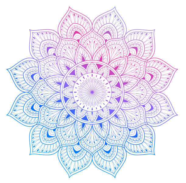 vektorgrafik mandala tribal - abstract circle design element floral pattern stock-grafiken, -clipart, -cartoons und -symbole