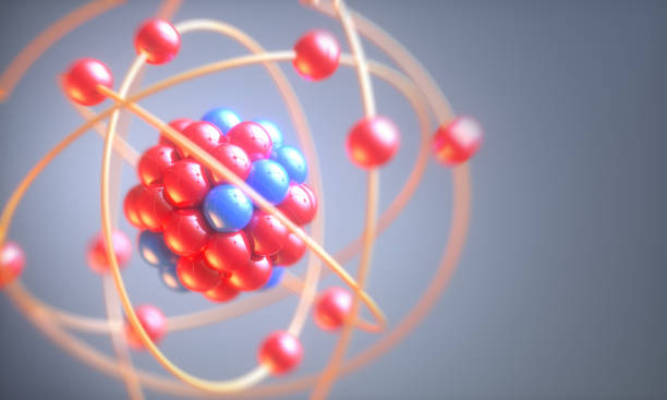 atom molécula - bomba atomica fotografías e imágenes de stock