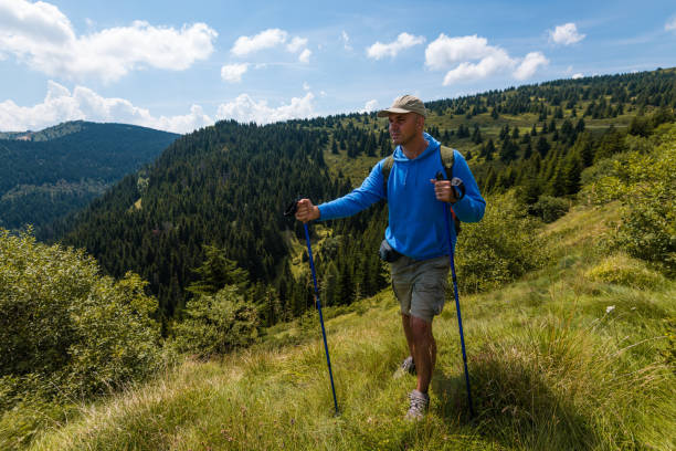 istock Man hiking on the mountain in summer 1023738372