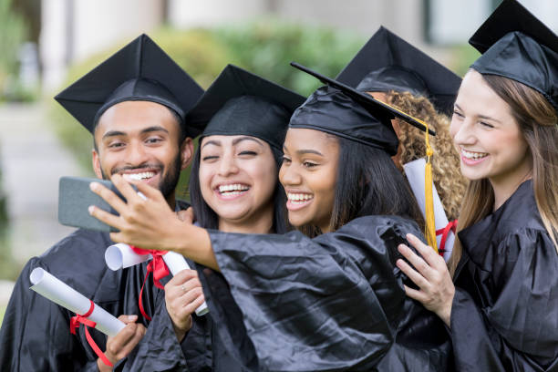 istock Diverse college friends take selfie 1023741990