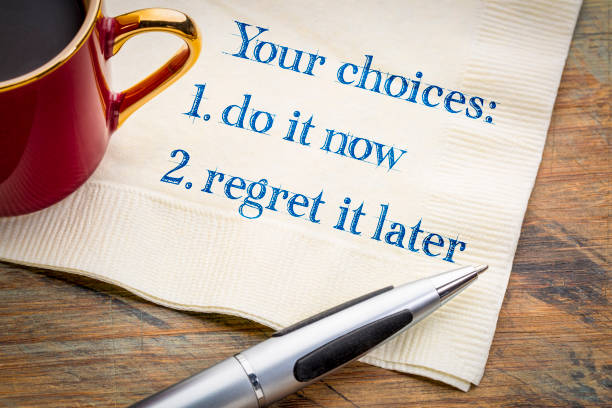 istock Your choices - do it now or regret later 1023766298
