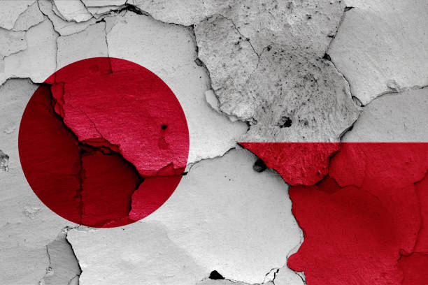 istock flags of Japan and Poland 1023768714