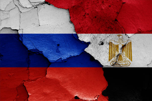istock flags of Russia and Egypt 1023769696