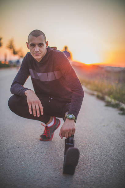 Disability athlete on the street