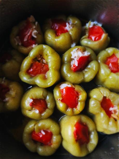 istock Stuffed peppers are ready to eat in the pot 1023797806
