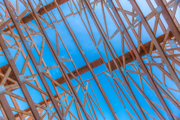 istock Looking straight up through the roof top 1023807164