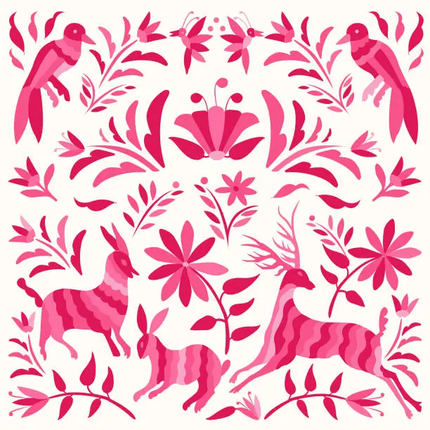 Vector illustration of Otomi Texture