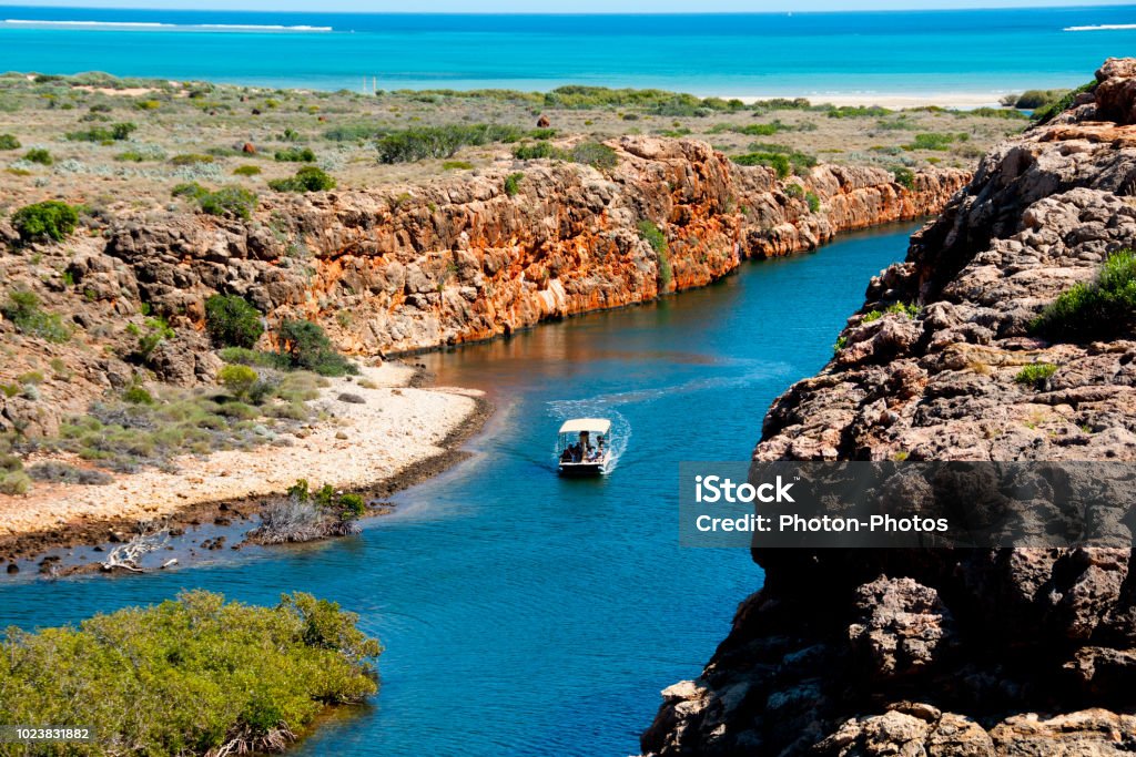 Yardie Creek Gorge Yardie Creek Gorge - Exmouth - Australia Ningaloo Reef Stock Photo