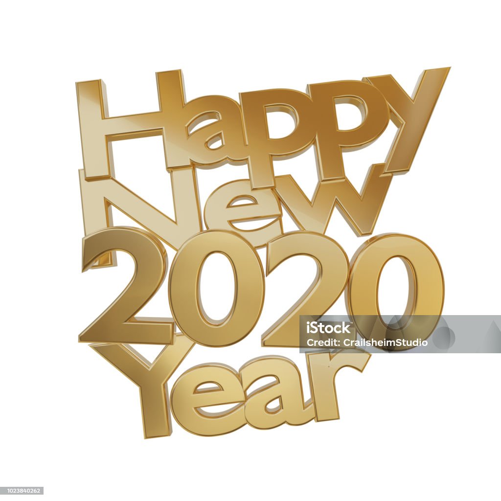 Happy New Year 2020 3dillustration Stock Photo - Download Image ...