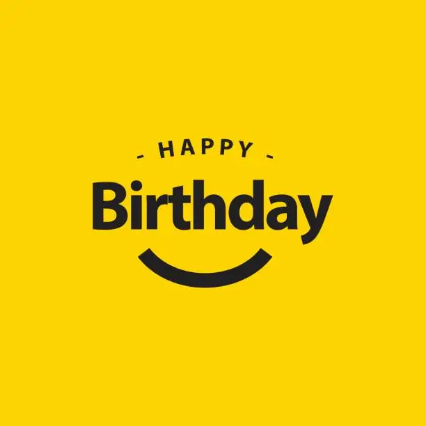 Vector illustration of Happy Birthday Vector Template Design Illustration