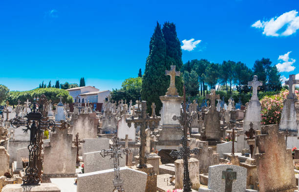 istock Catholic Cemetery in Carcassonne, France 1023862680
