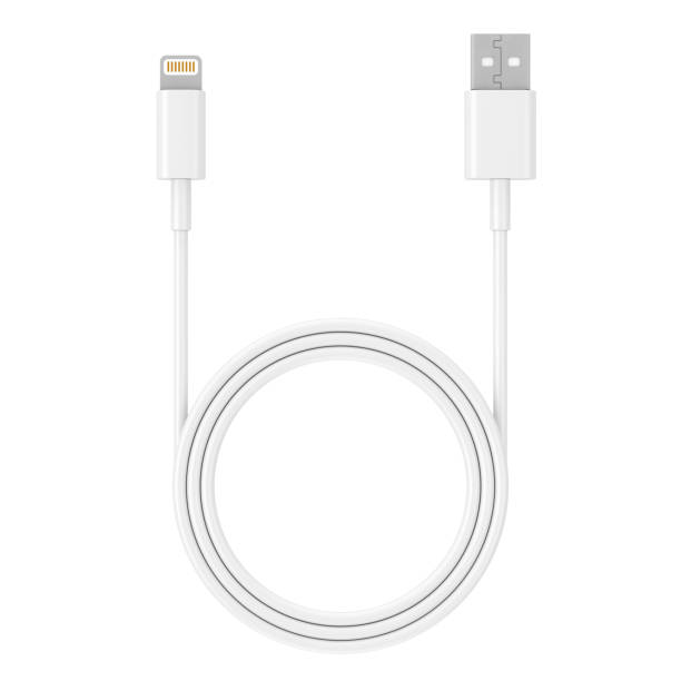 istock White 8 Pin Charger Cable for Smartphone. 3d Rendering 1023888700