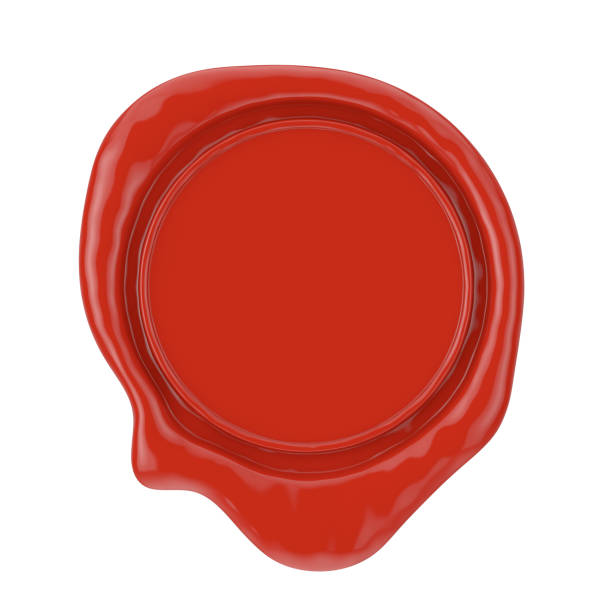 istock Red Wax Seal with Blank Space for Your Design. 3d Rendering 1023888734