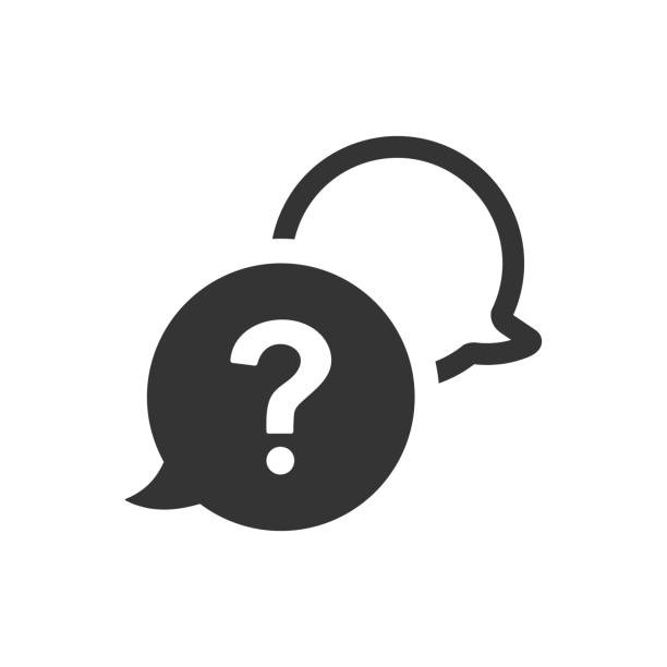 Question and answer icon Question and answer icon asking stock illustrations