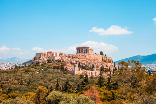 istock Acropolis and the Parthenon front Panoramic view in Athens Greece 1023896014