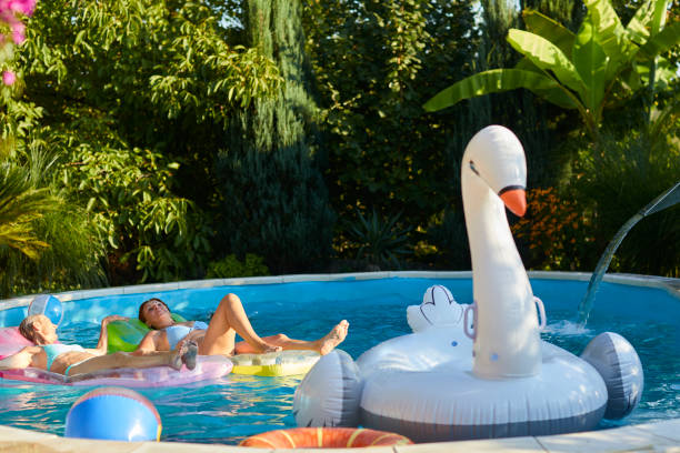 istock Senior Women Pool Fun 1023911768
