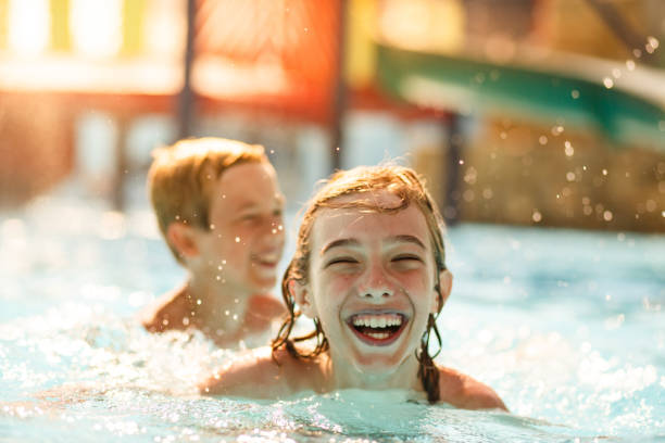 istock Children swimming in the pool 1023919382