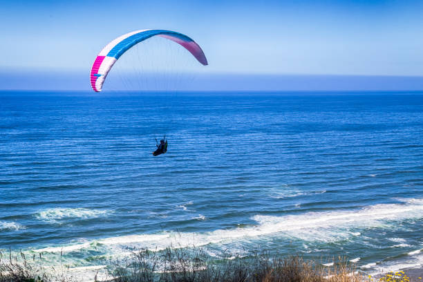 istock Parachute flights over ocean shores 1023924142