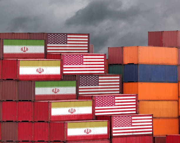 istock Iran USA trade war tariff sanction cargo container export import shipping 1023945598