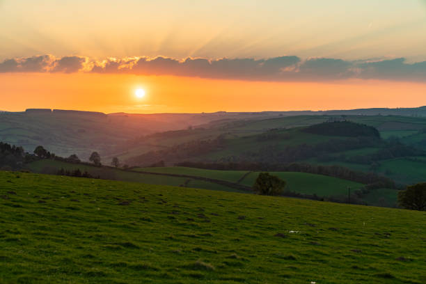 istock Sunset in Shropshire, England, UK 1023955934
