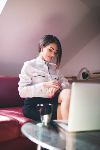 istock Business woman at home using laptop 1023964420