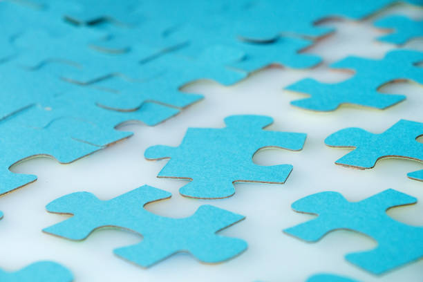 istock Elements of a puzzle on a white background 1023966858
