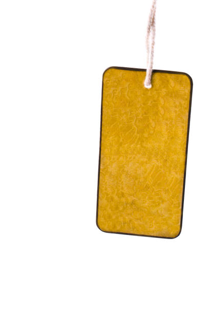 istock Blank tag tied with string. Price tag, gift tag, sale tag, address label 1023972936