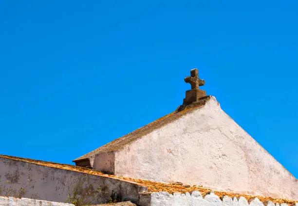 Photo of The roof is part of the white Catholic Church from the outside