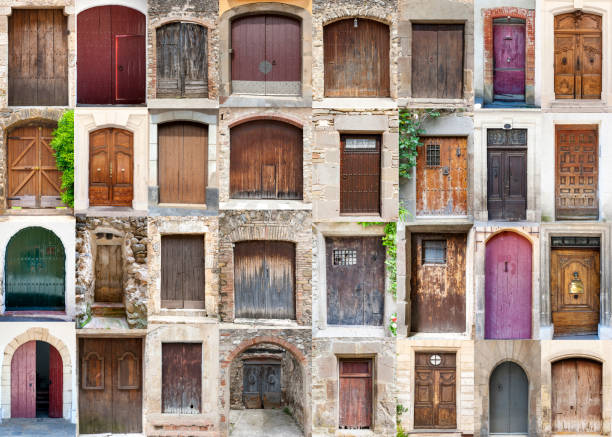 istock The set of ancient wooden doors in Spain 1023973160