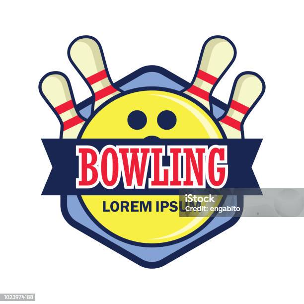 Bowling Insignia Vector Illustration Stock Illustration - Download Image Now - Logo, Ten Pin Bowling, Bowling Pin