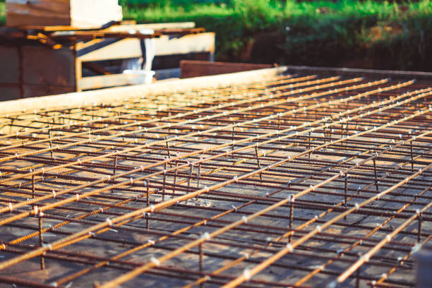 istock the rebar in the Foundation 1023977890