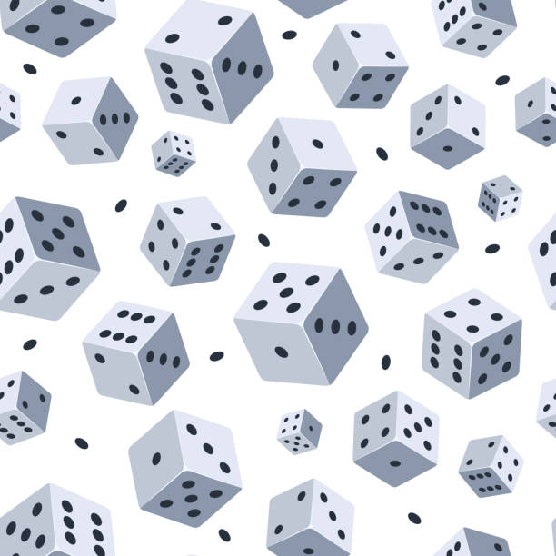 サイコロはベクトル パターンです。サイコロの画像をシームレスな背景は。ゲーム クラブやカジノのイラスト - dice chance number chaos点のイラスト素材／クリップアート素材／マンガ素材／アイコン素材