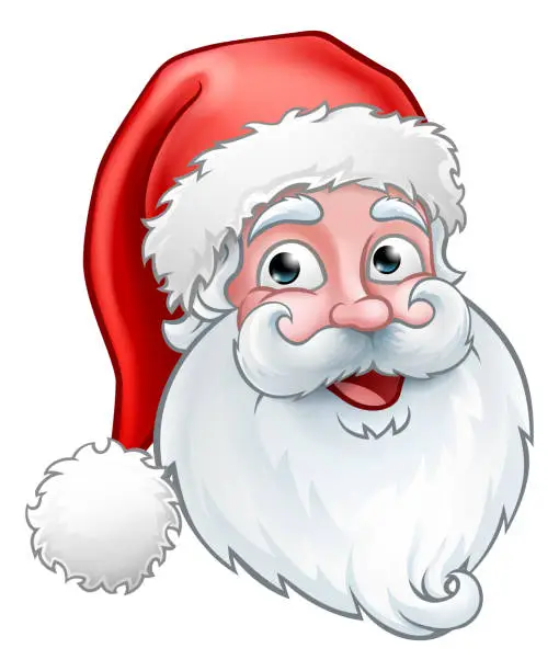 Vector illustration of Christmas Santa Claus Cartoon