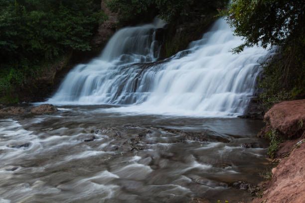 Waterfall Chervonograd in Ternopil region, Ukraine